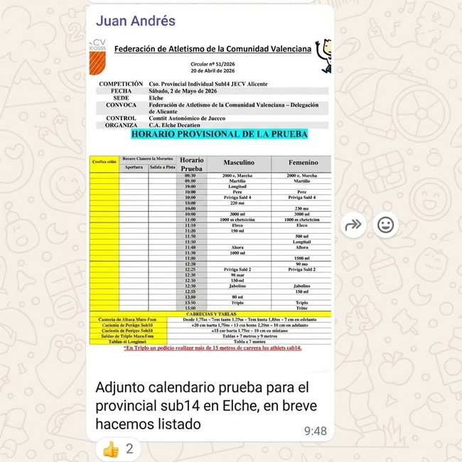 Circular en WhatsApp